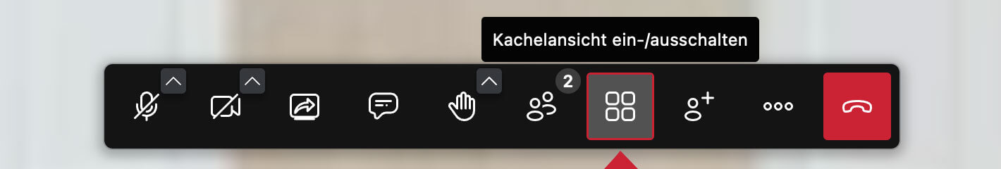 Jitsi Meet Oberfläche Symbol Kachelansicht